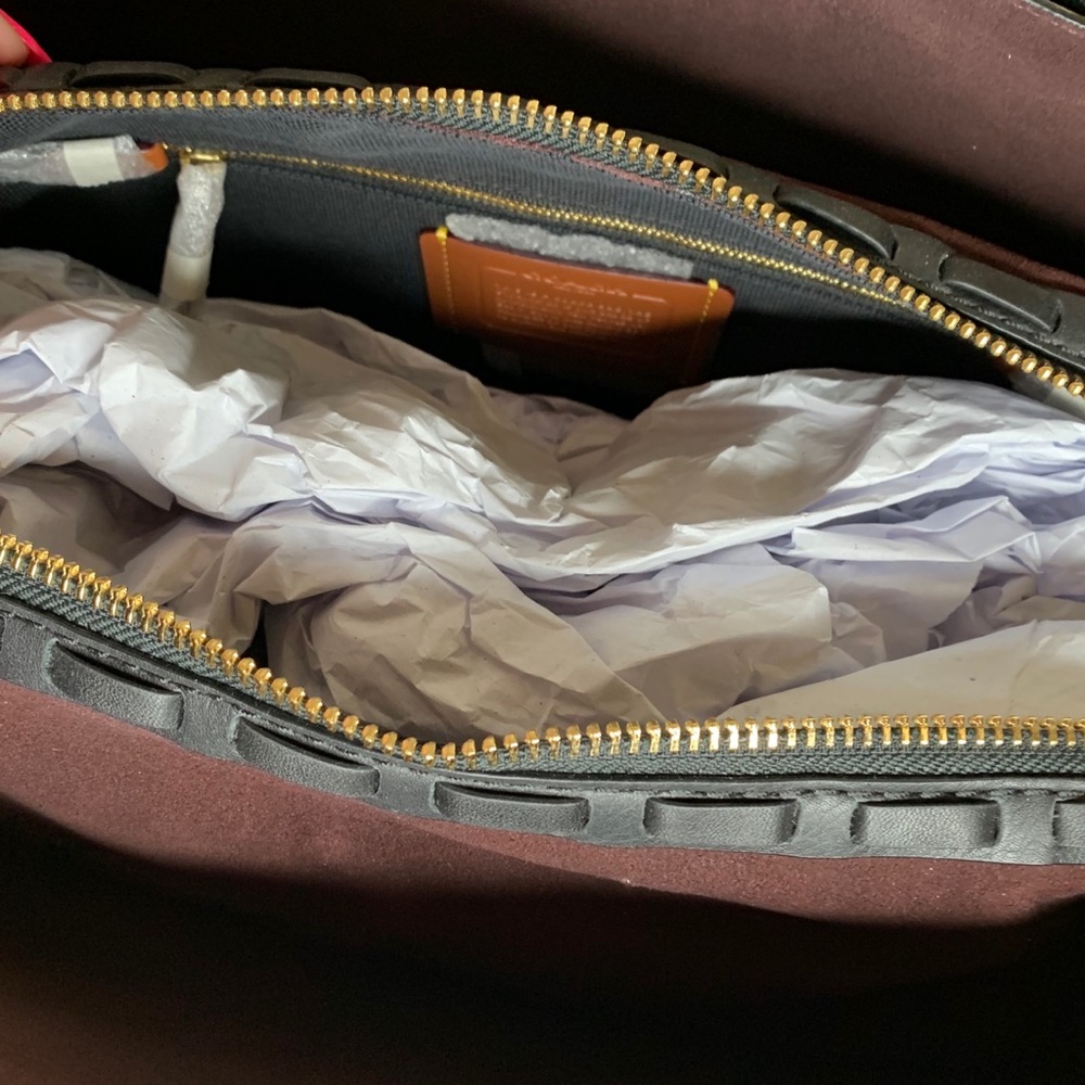 New! Coach Dreamer Tote 34 Leather Whipstitch Bag - Picture 7 of 10